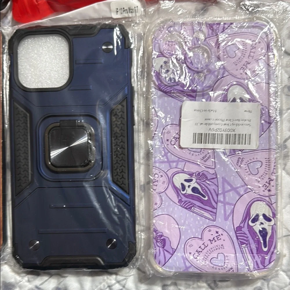 Assorted Phone Cases - Black, Purple, Brown, Blue, Red for iPhone 13 Pro Max